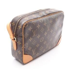 Louis Vuitton Leather Shoulder Trocadero Monogram Brown Canvas Bag
